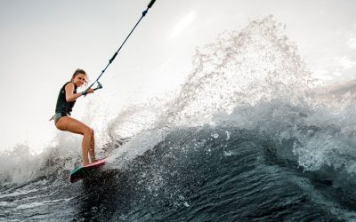 Business Team Building Wakesurfing on Lake Windermere